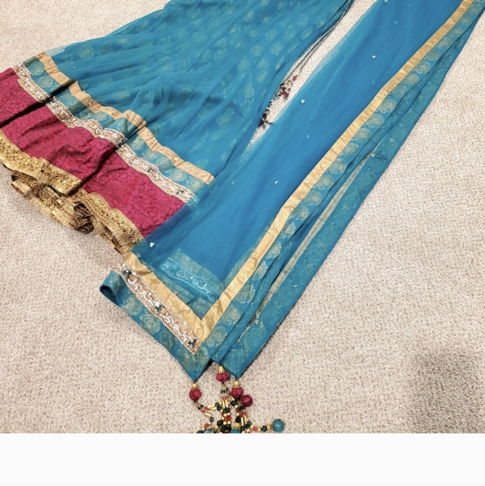 Pakistani Indian three piece lehnga dress - Picture 5 of 5